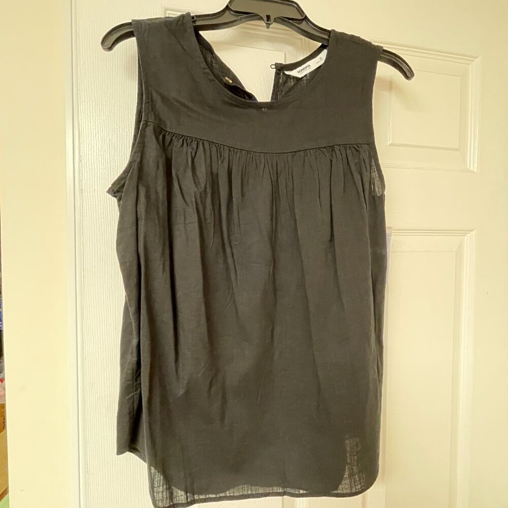 Sonoma Women's Medium, Black Tank Top, Cotton/Rayon Blend - NWT